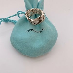 Tiffany authentic mesh ring 925 silver